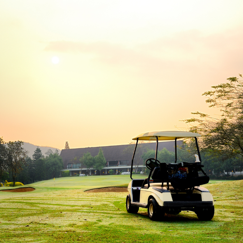 Sunset on golf course