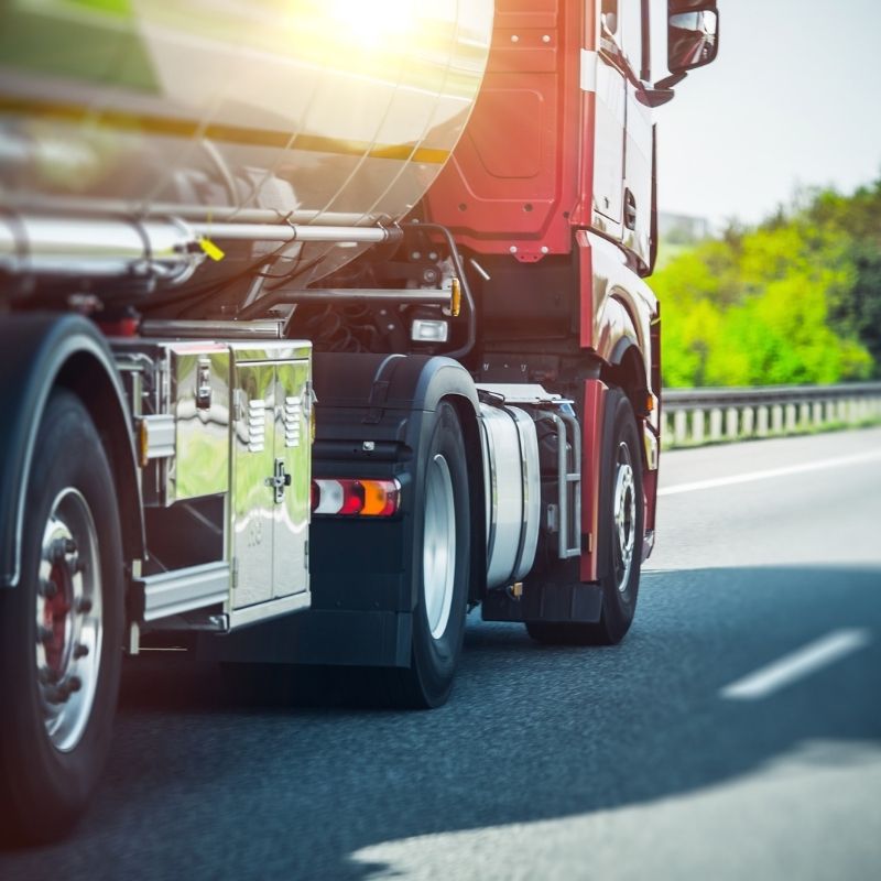 Semi truck on road